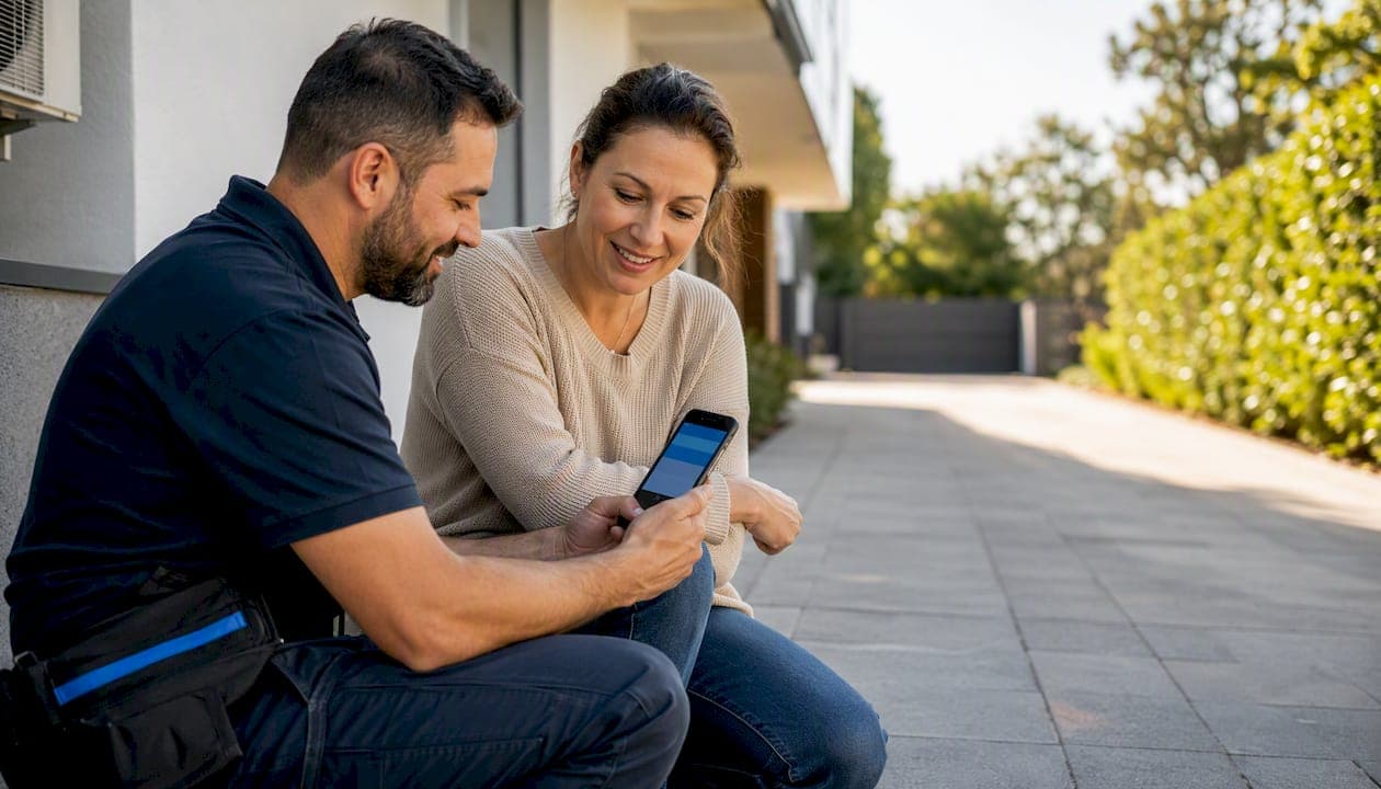Sell maintenance plans for aircon technicians: convert 20–50% with on-site enrolments