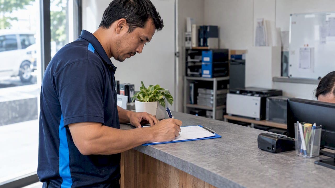 Customer Intake Form Template for Air-Con Cleaners